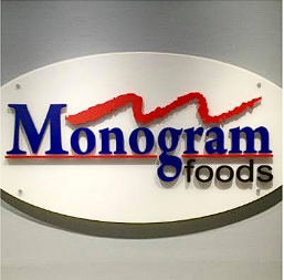 Monogram meat snack logo